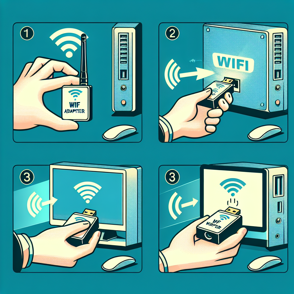 How do I connect a WiFi adapter to a desktop PC?