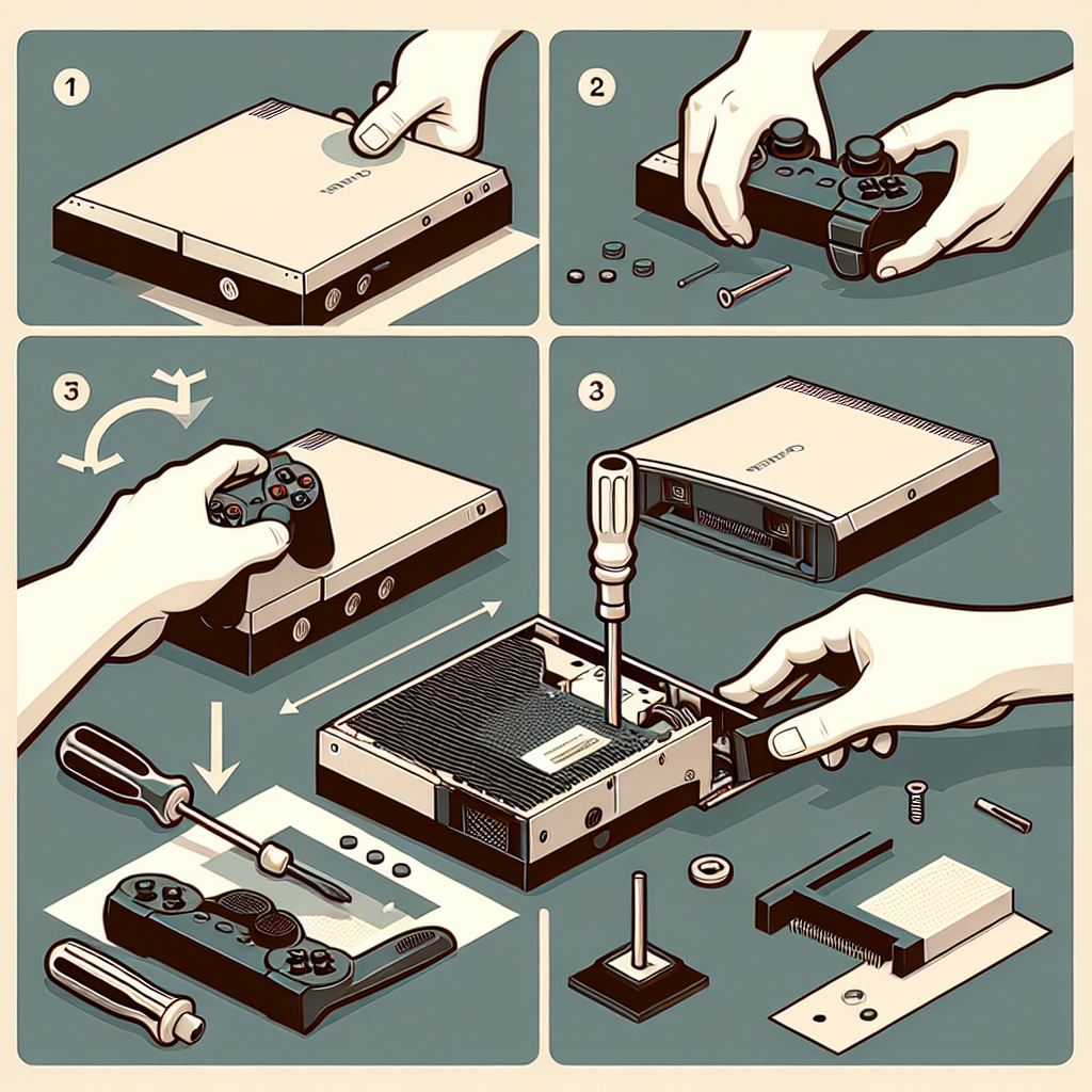 How do you install a network adapter in a gaming console?